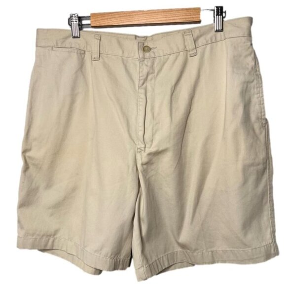 Joseph&Lyman Mens Size 36 Khaki Chino Shorts NEW Flat Front Cotton Classic - Picture 1 of 11